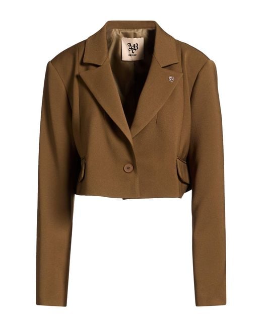 Aniye By Brown Military Blazer Polyester, Elastane