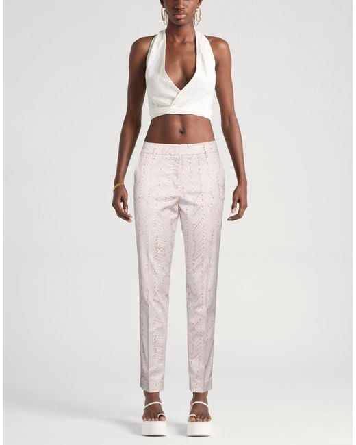 Peserico White Pants Cotton, Elastane