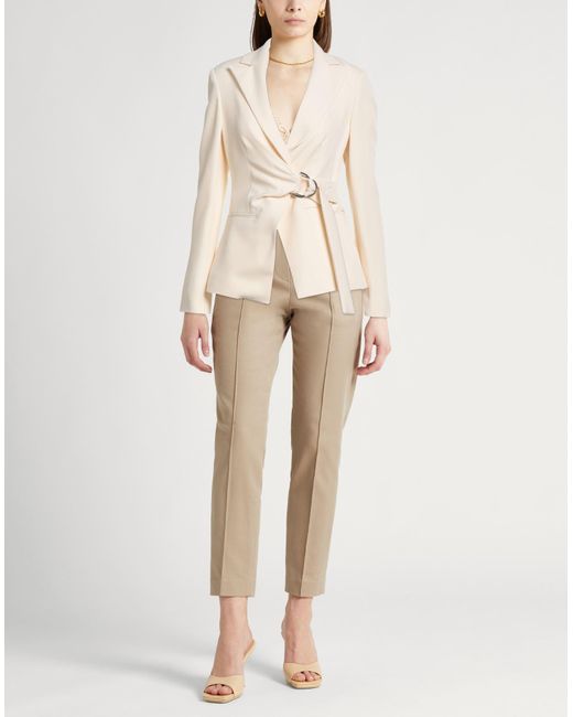 Liu Jo Natural Blazer Polyester, Elastane
