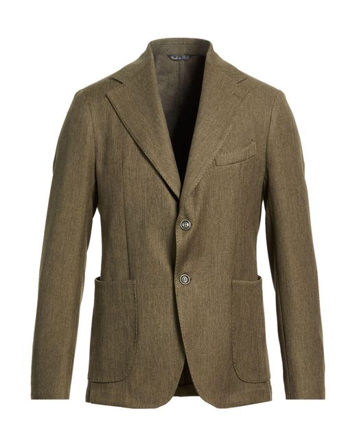Exte Green Blazer Polyester, Viscose for men
