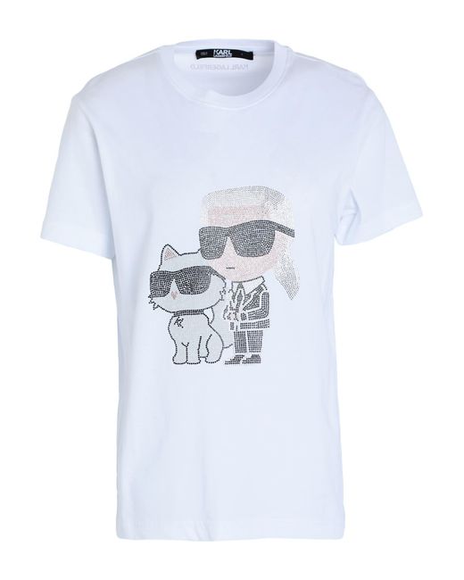 Karl Lagerfeld Blue Ikonik 2.0 Rs T-Shirt T-Shirt Organic Cotton