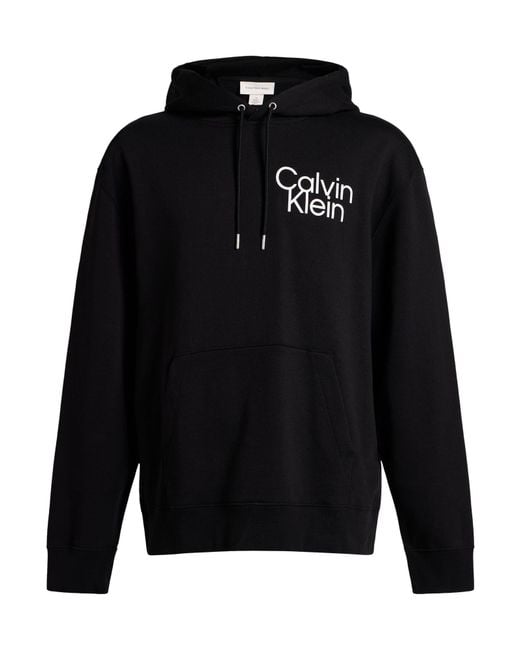 Calvin Klein Black Sweatshirt Cotton, Recycled Polyester for men