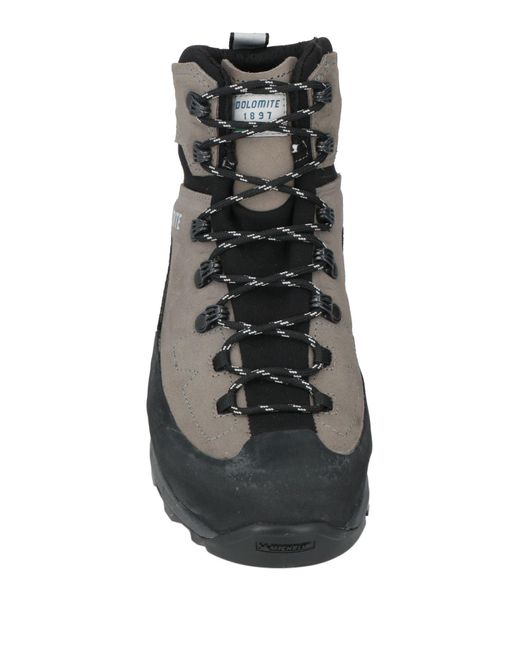 Dolomite Brown Ankle Boots Leather, Textile Fibers