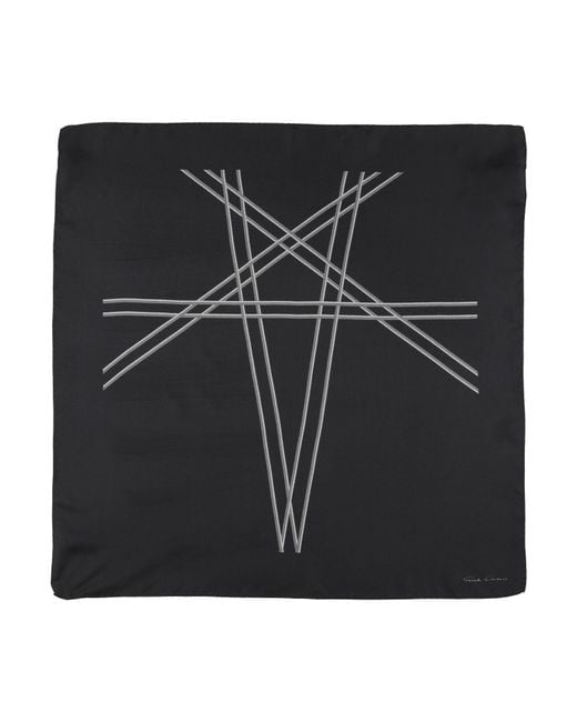 Rick Owens Black Scarf for men