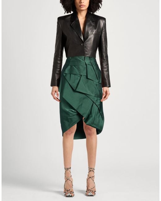 Dries Van Noten Green Midi Skirts