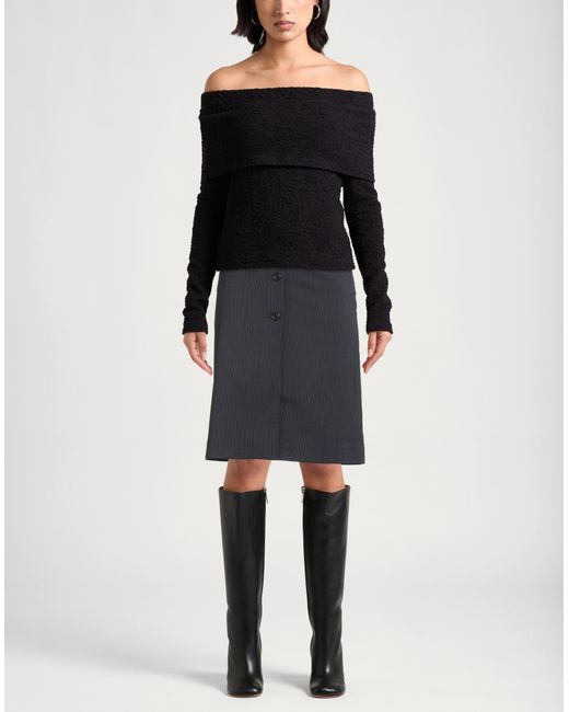 Opening Ceremony Blue Midnight Midi Skirt Wool