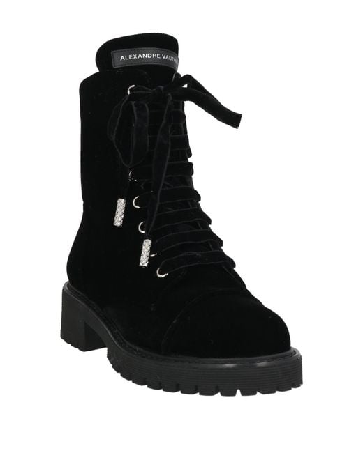 Alexandre Vauthier Black Ankle Boots Textile Fibers