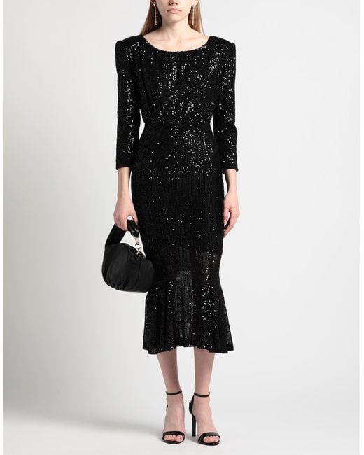 Le twins Black Midi-Kleid