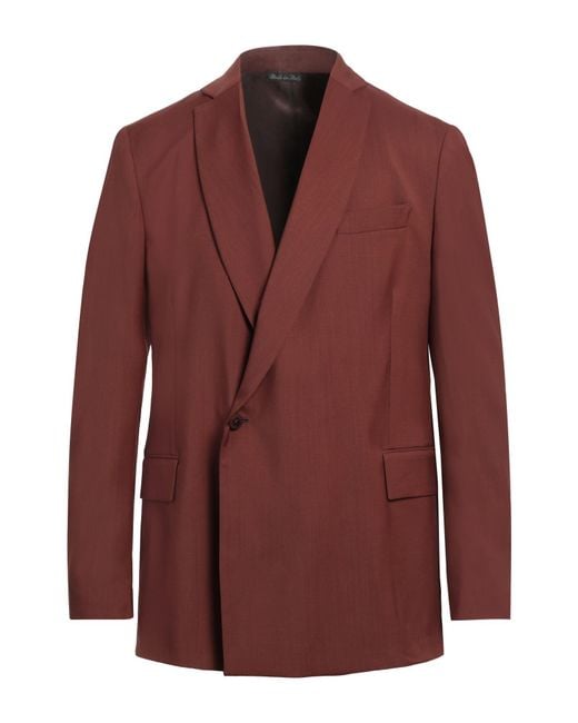 Costumein Red Blazer Virgin Wool for men