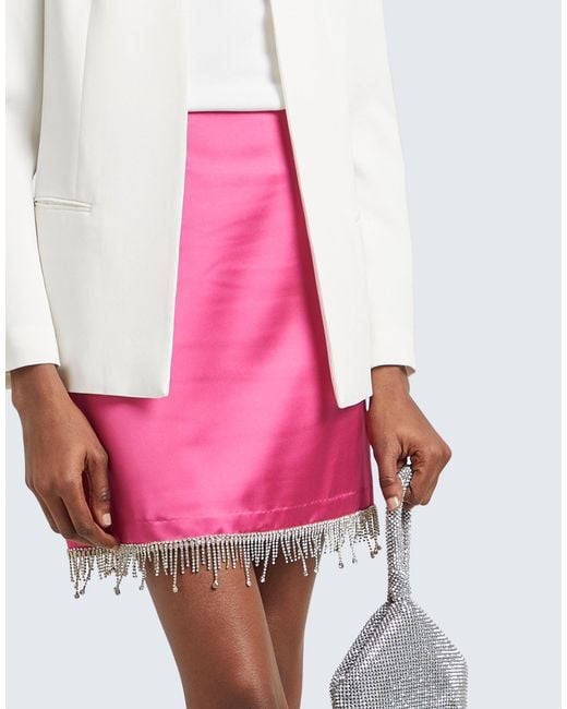 Gaelle Paris Pink Mini Skirt Polyester, Elastane