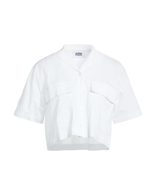 Chemise Alpha Studio en coloris White