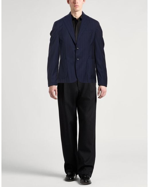 Barba Napoli Blue Midnight Blazer Virgin Wool for men