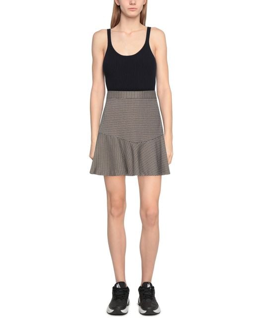 Nora Barth Gray Mini Skirt Polyester, Viscose, Elastane