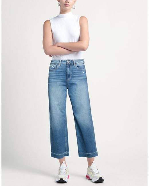 PAIGE Blue Jeans Cotton, Polyester, Elastane