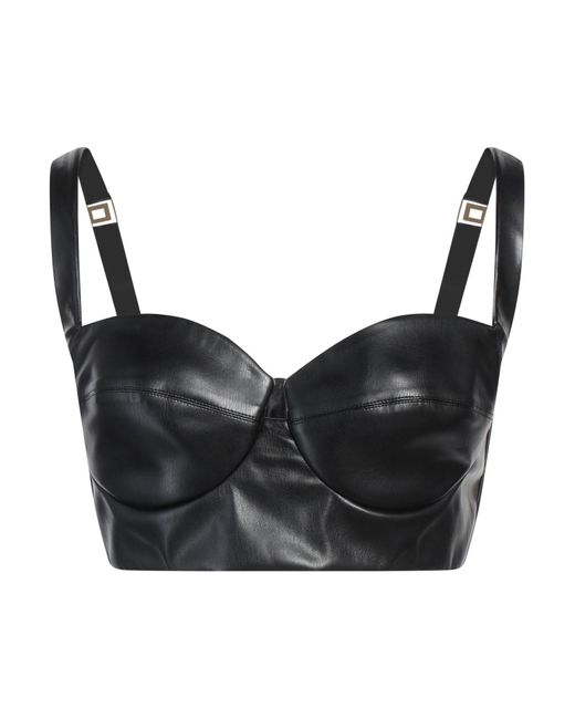 Elisabetta Franchi Black Top Polyester, Polyurethane