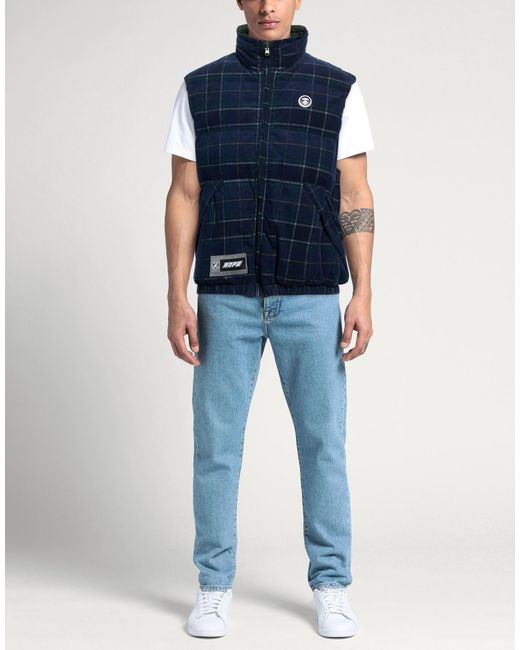 Aape By A Bathing Ape Blue Vests for men