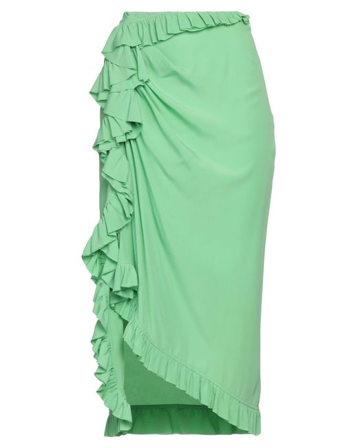 Dries Van Noten Green Midi Skirt