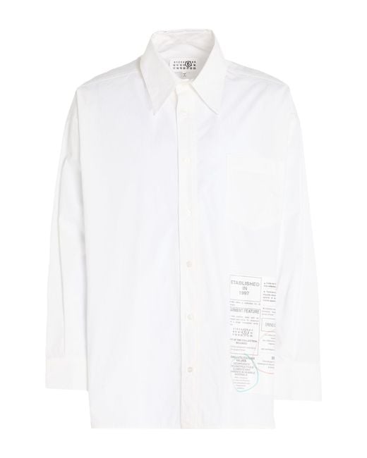 MM6 by Maison Margiela White Shirt Cotton for men