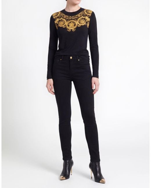 Versace Jeans Couture Black Jeans Cotton, Elastane
