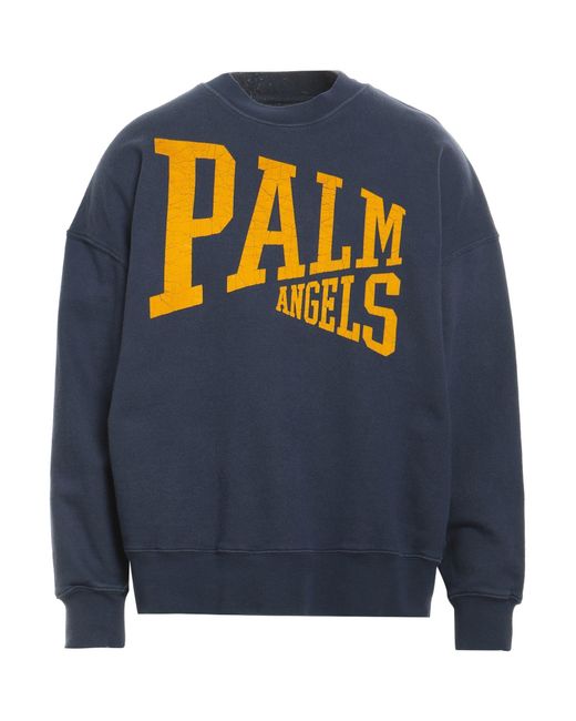 Palm Angels Blue Sweatshirt for men