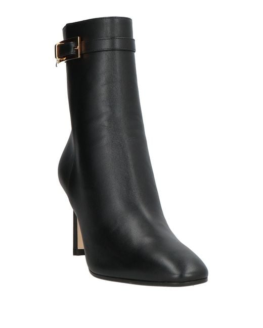 Sergio Rossi Black Ankle Boots Leather