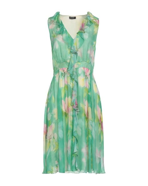 Liu Jo Green Midi Dress Viscose, Silk