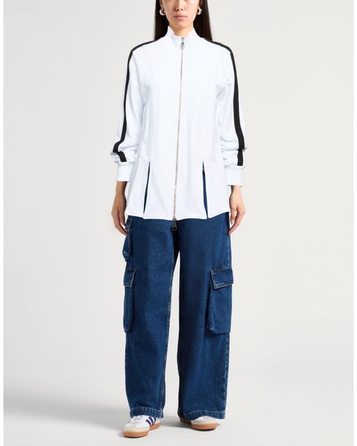 Jijil White Sweatshirt Cotton, Polyester