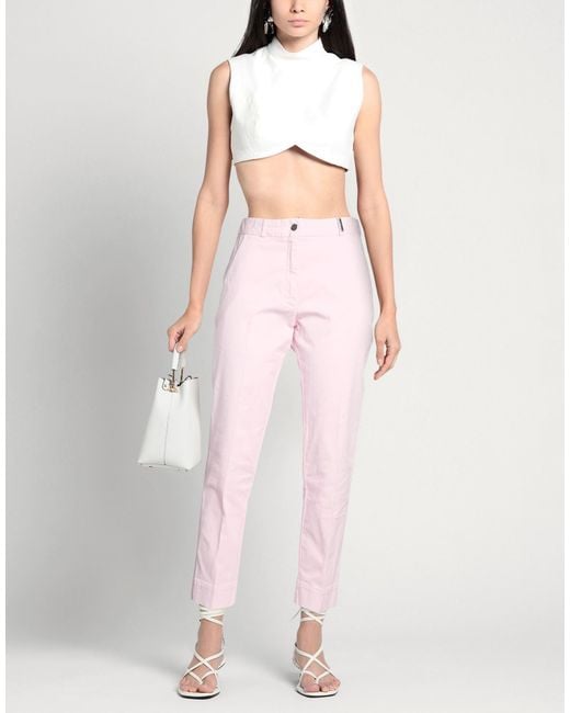 ToneT Pink Light Pants Cotton, Elastane