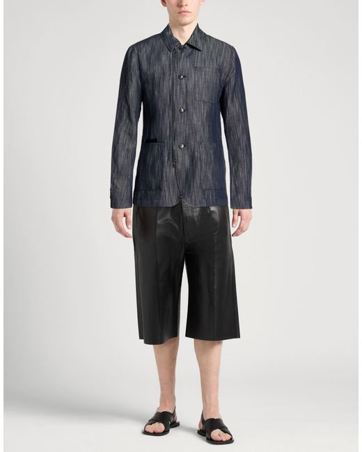 John Varvatos Blue Denim Outerwear for men