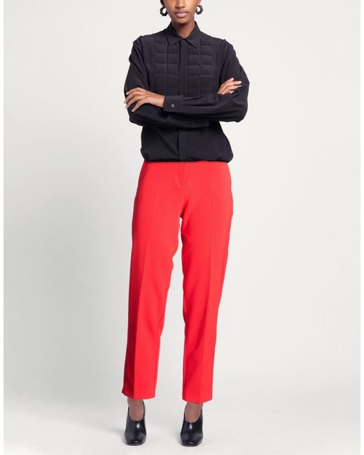 Nenette Red Pants Polyester, Elastane