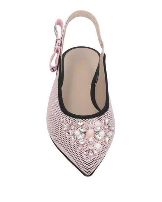 Le Silla White Light Ballet Flats Textile Fibers