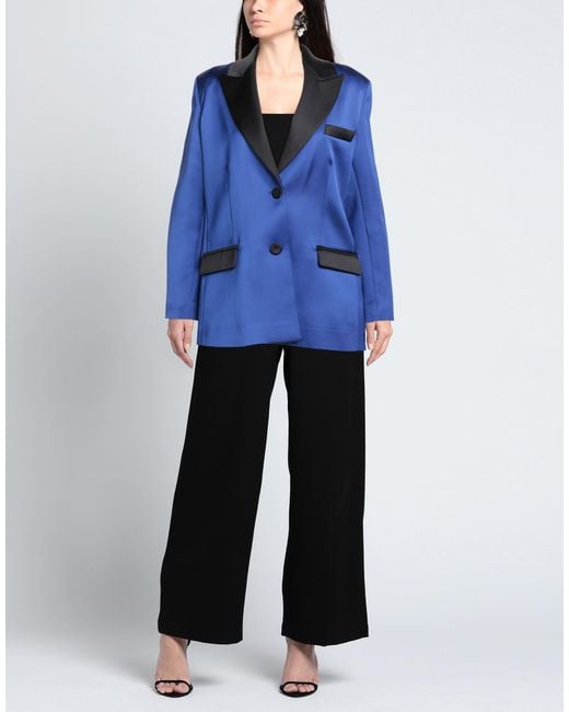 Gaelle Paris Blue Noir Blazer Polyester, Elastane