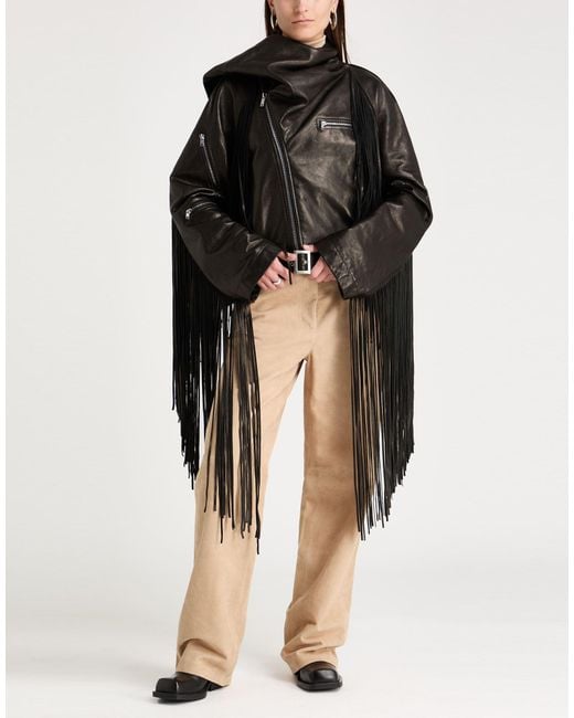 Rick Owens Black Jacket Lambskin