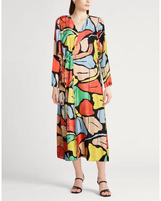 Alysi White Crème Maxi Dress Silk