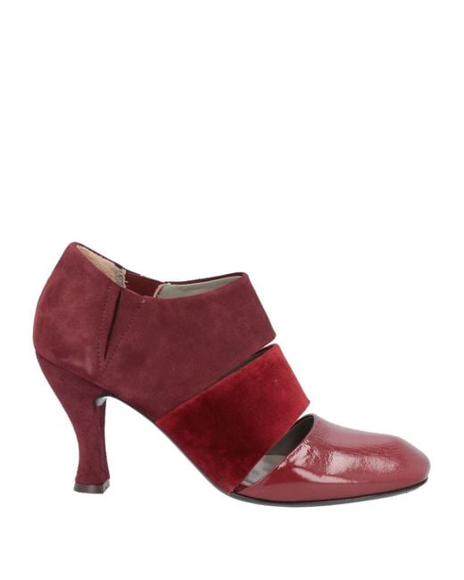 Malloni Red Ankle Boots