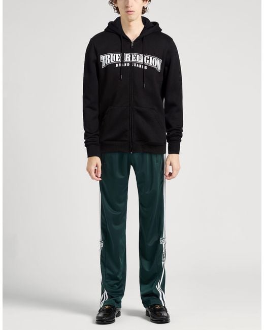 True Religion Black Sweatshirt Cotton, Polyester for men