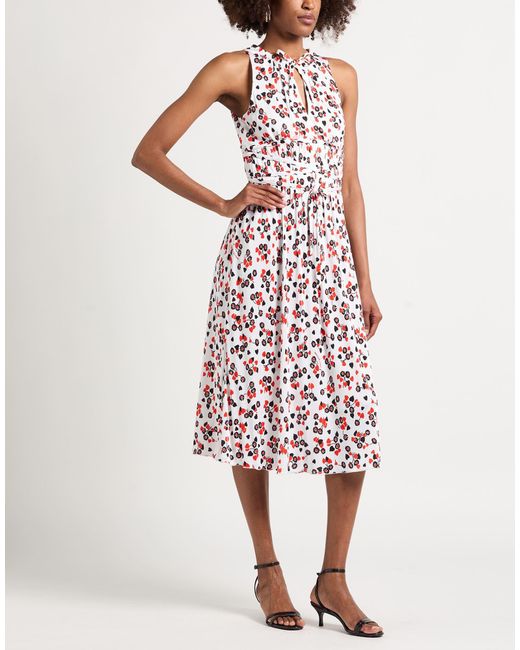 Moschino White Midi Dress Viscose