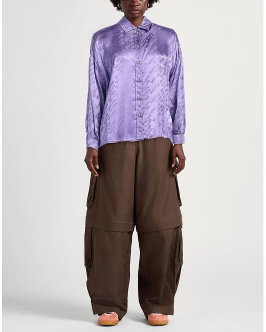 Just Cavalli Purple Shirt Viscose