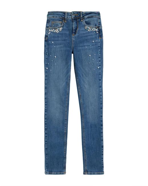 Rebel Queen Blue Jeans Cotton, Elastane