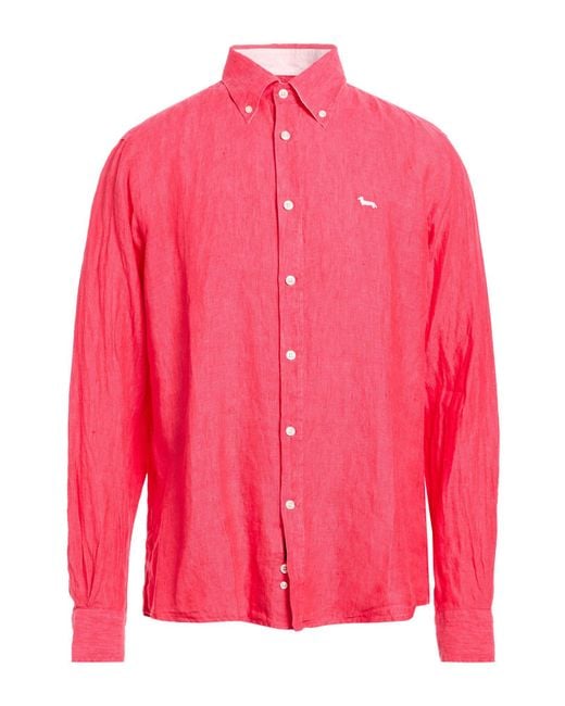 Harmont & Blaine Pink Shirt Linen for men