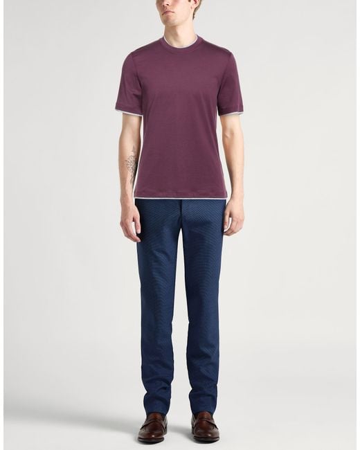 Brunello Cucinelli Purple T-Shirts for men
