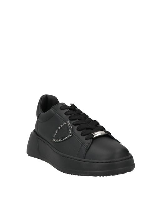 Philippe Model Black Tres Temple Sneakers Leather