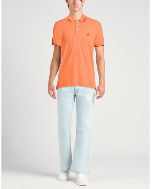 Jacob Cohen Orange Polo Shirt Cotton, Elastane for men