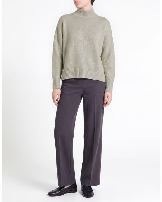 Peserico Gray Turtleneck Polyester