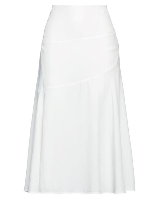 Jil Sander White Midi Skirt