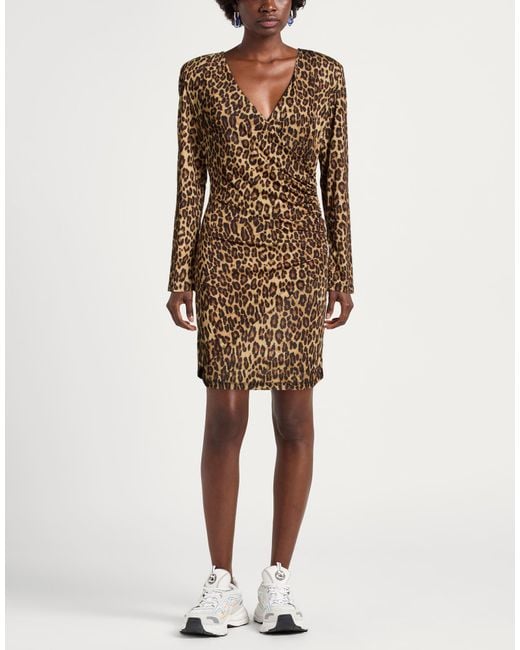 Dixie Natural Camel Mini Dress Cotton, Polyester