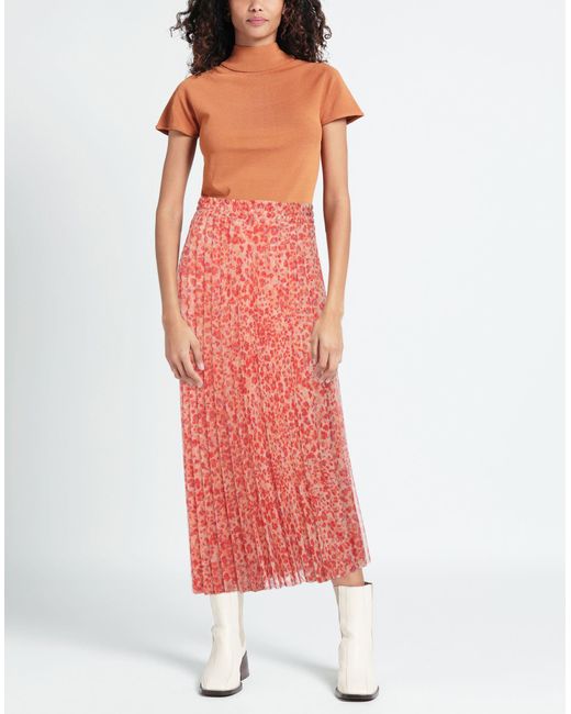Soallure Red Maxi Skirt