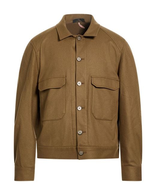 Santaniello Brown Jacket Wool, Polyamide, Virgin Wool, Elastane for men