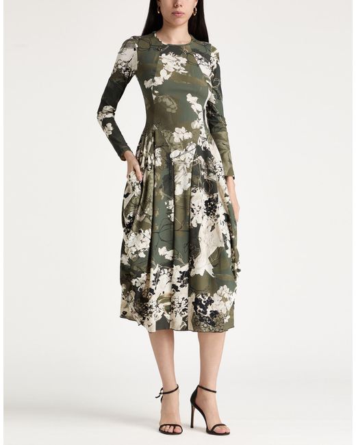 High Multicolor Midi Dress