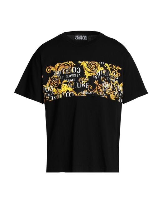 Versace Jeans Couture Black T-Shirt Cotton for men